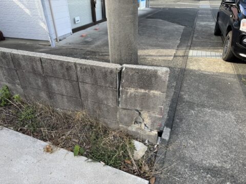 ブロック塀　補修工事